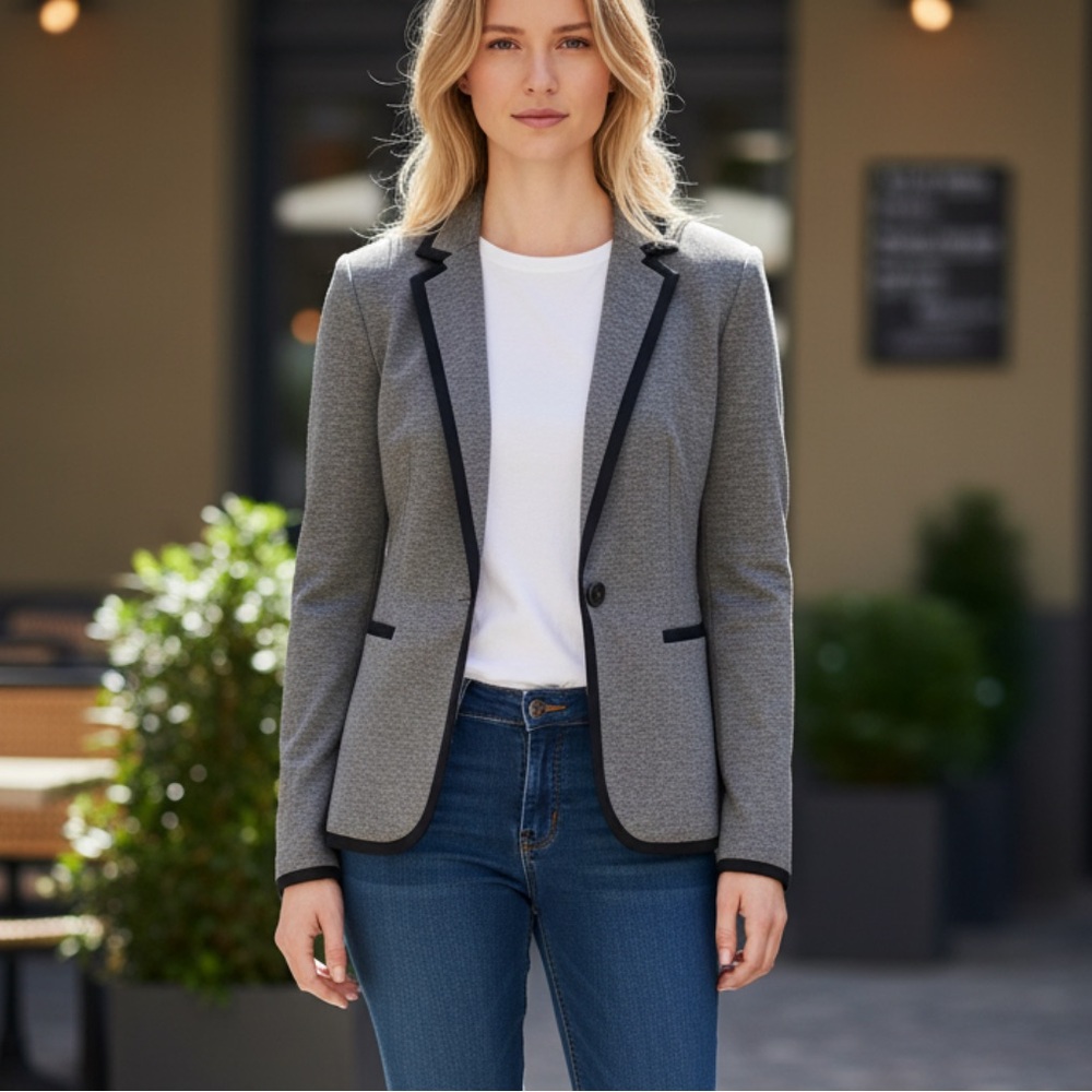 Express‎ Gray knit Soft Comfort Business Blazer​​​​